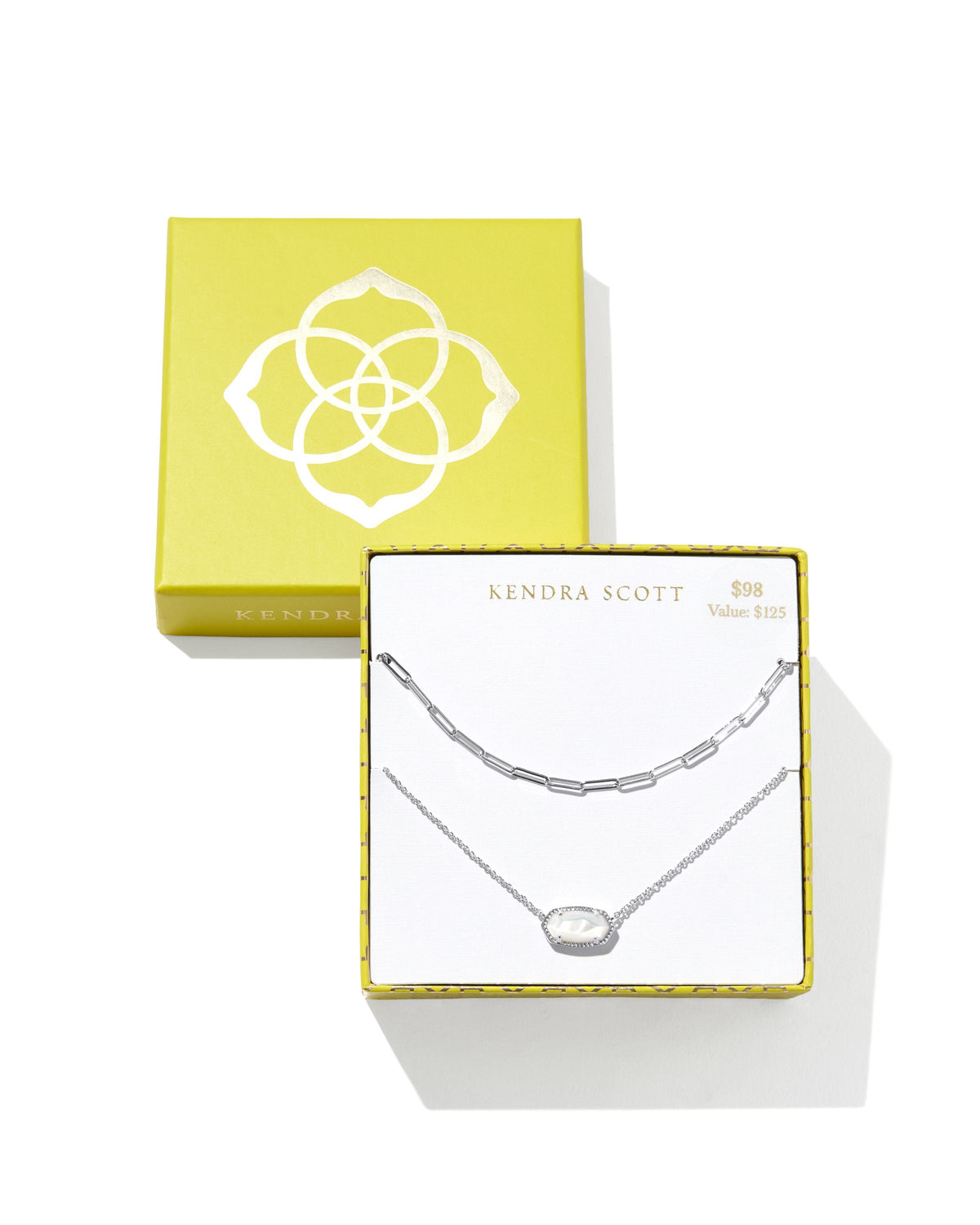 Kendra Scott Elisa and Courtney Necklace Silver Gift Set