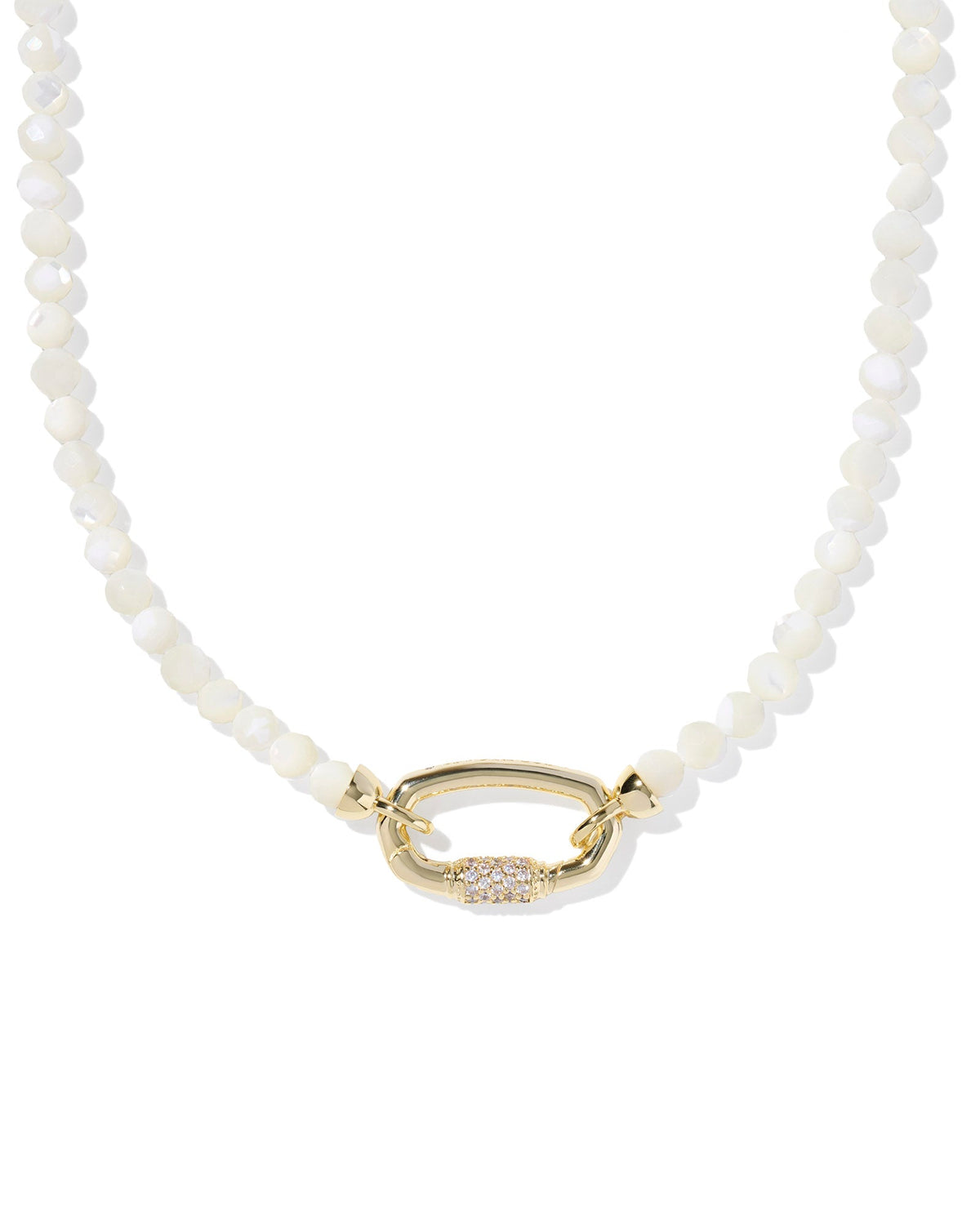 Kendra Scott Accessory Kendra Scott Emery Gold Beaded Strand Necklace- Gold Ivory Mother of Pearl Pearl