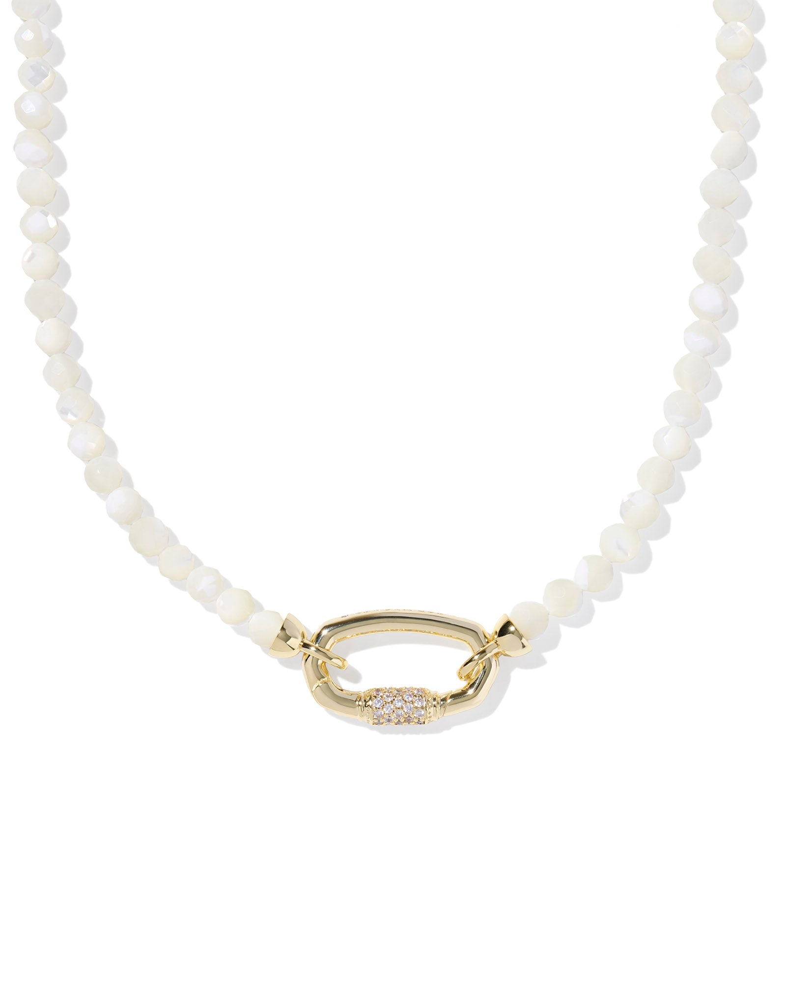 Kendra Scott Accessory Kendra Scott Emery Gold Beaded Strand Necklace- Gold Ivory Mother of Pearl Pearl