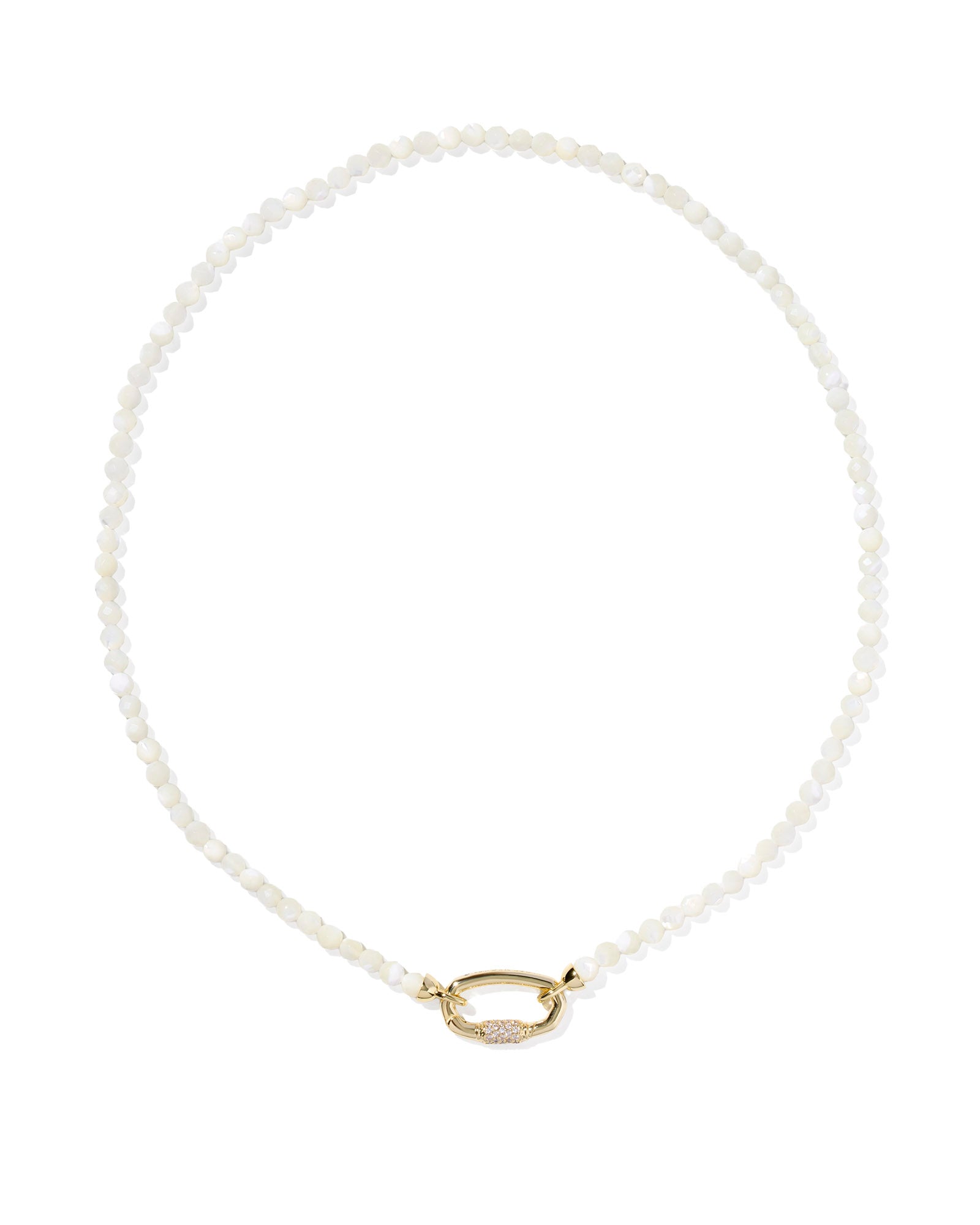 Kendra Scott Accessory Kendra Scott Emery Gold Beaded Strand Necklace- Gold Ivory Mother of Pearl Pearl