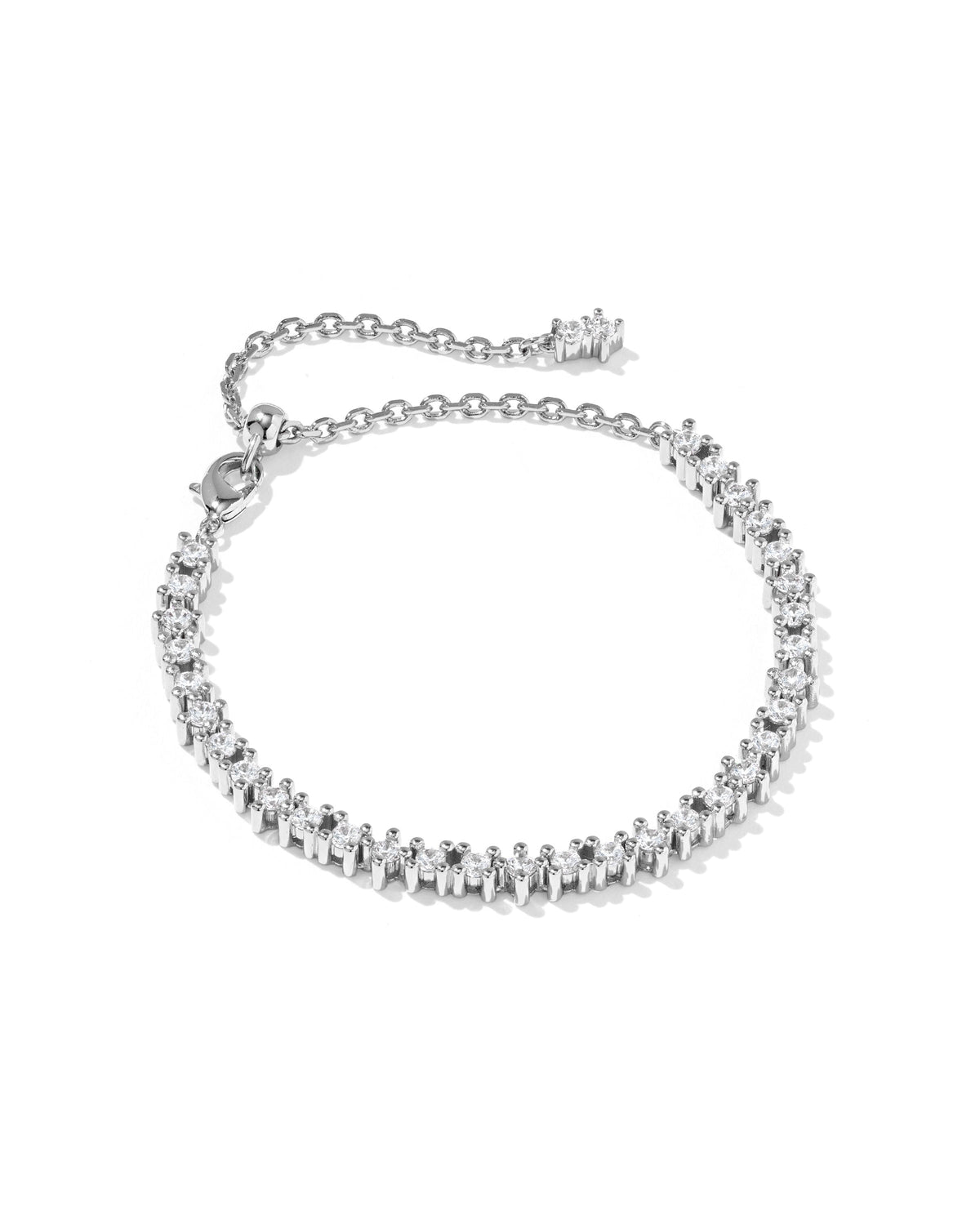 Kendra Scott Fate Tennis Bracelet-- Rhodium White CZ