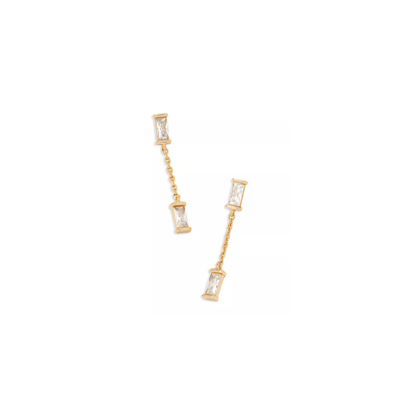 Kendra Scott Jewelry Kendra Scott Juliette Drop Earrings- Gold White Crystal Gold