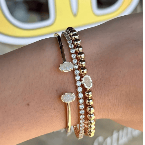 Kendra Scott Jewelry Kendra Scott Renee Tennis Bracelet - Gold White CZ Gold