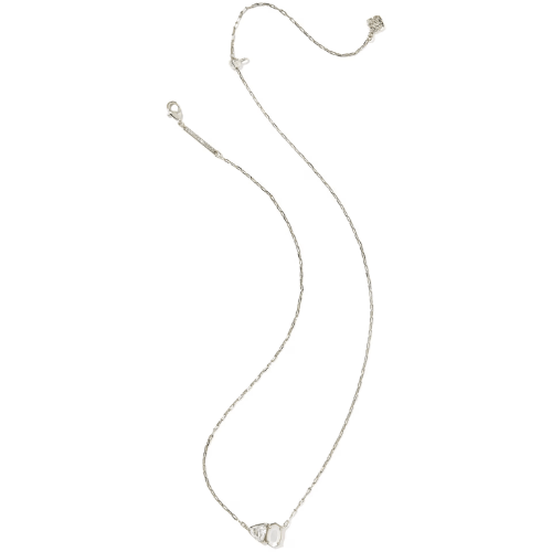 Kendra Scott Jewelry Kendra Scott Tatum June Short Pendant Necklace-- Rhod Rhodium