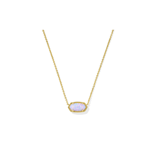 The Kendra Scott Elisa Necklace Gold - Lt Mauve Ilsn