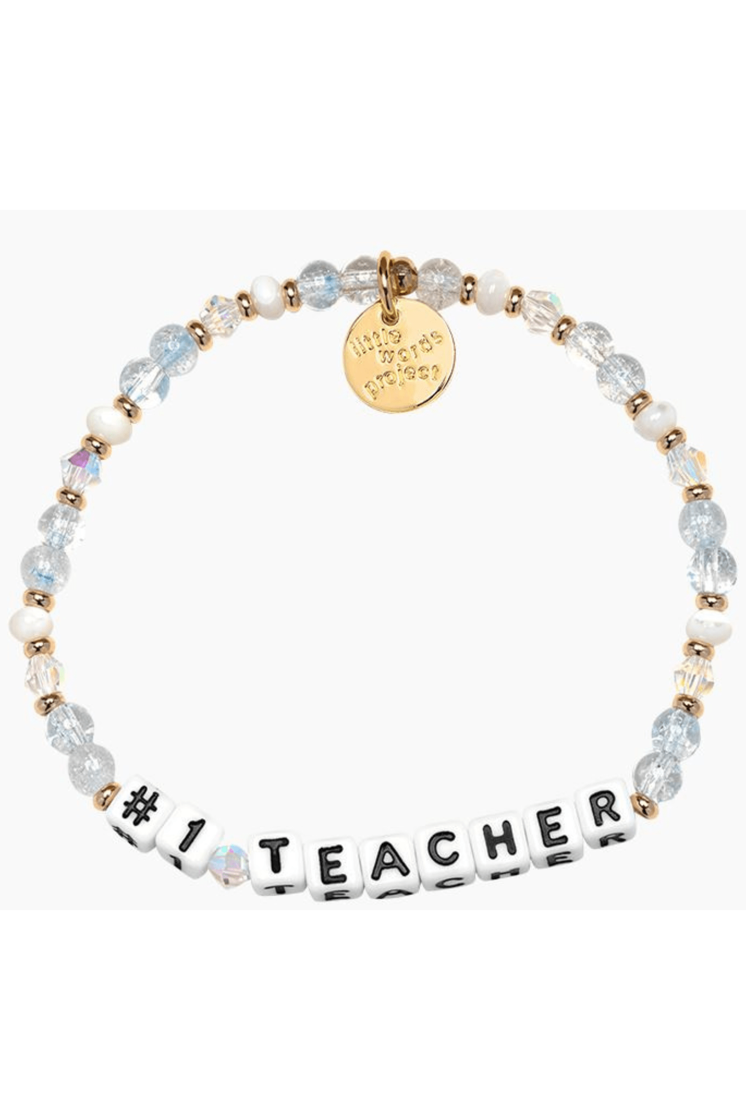 Little Words Project Jewelry Little Words Project "#1 Teacher" Beaded Bracelet