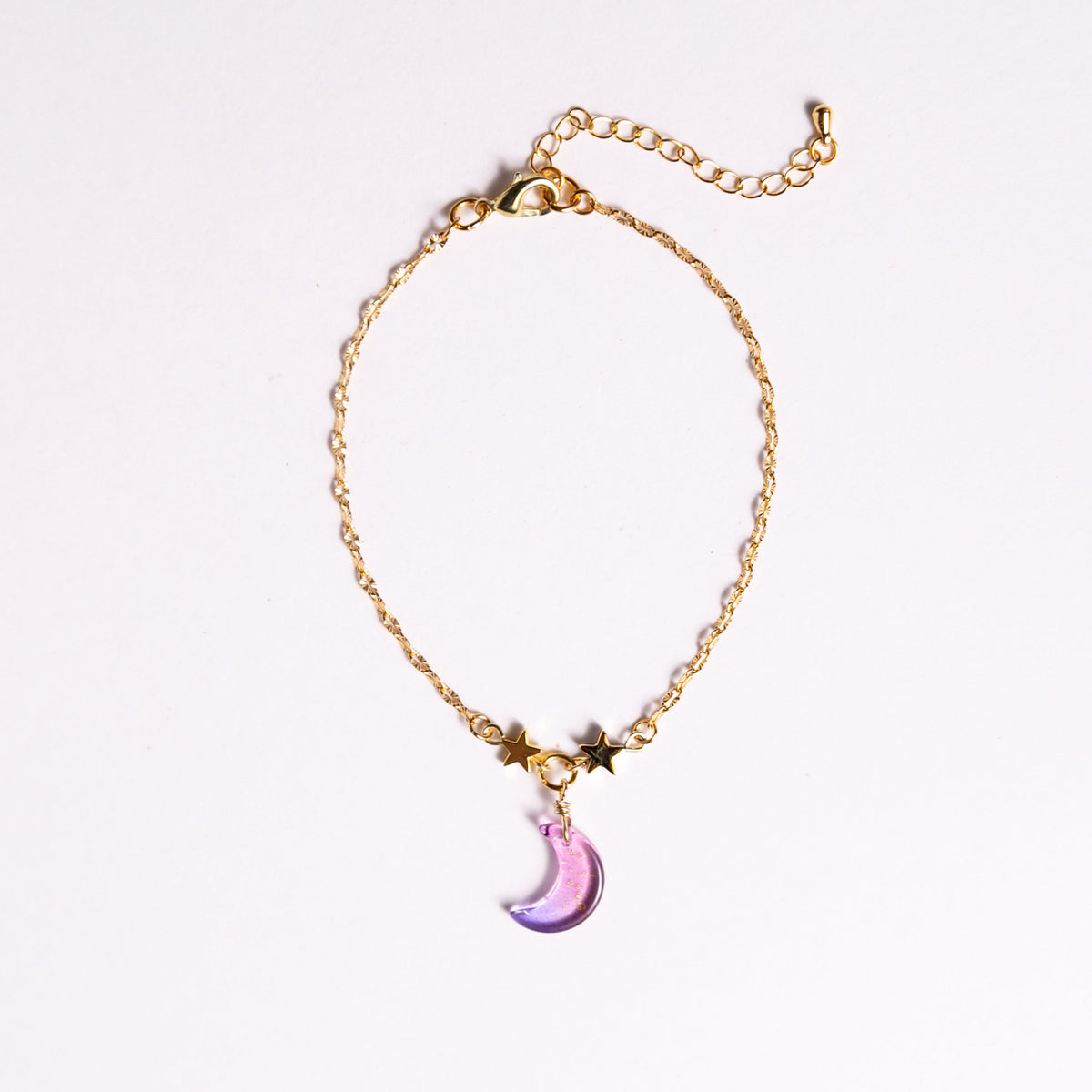 Purple Moon Anklet