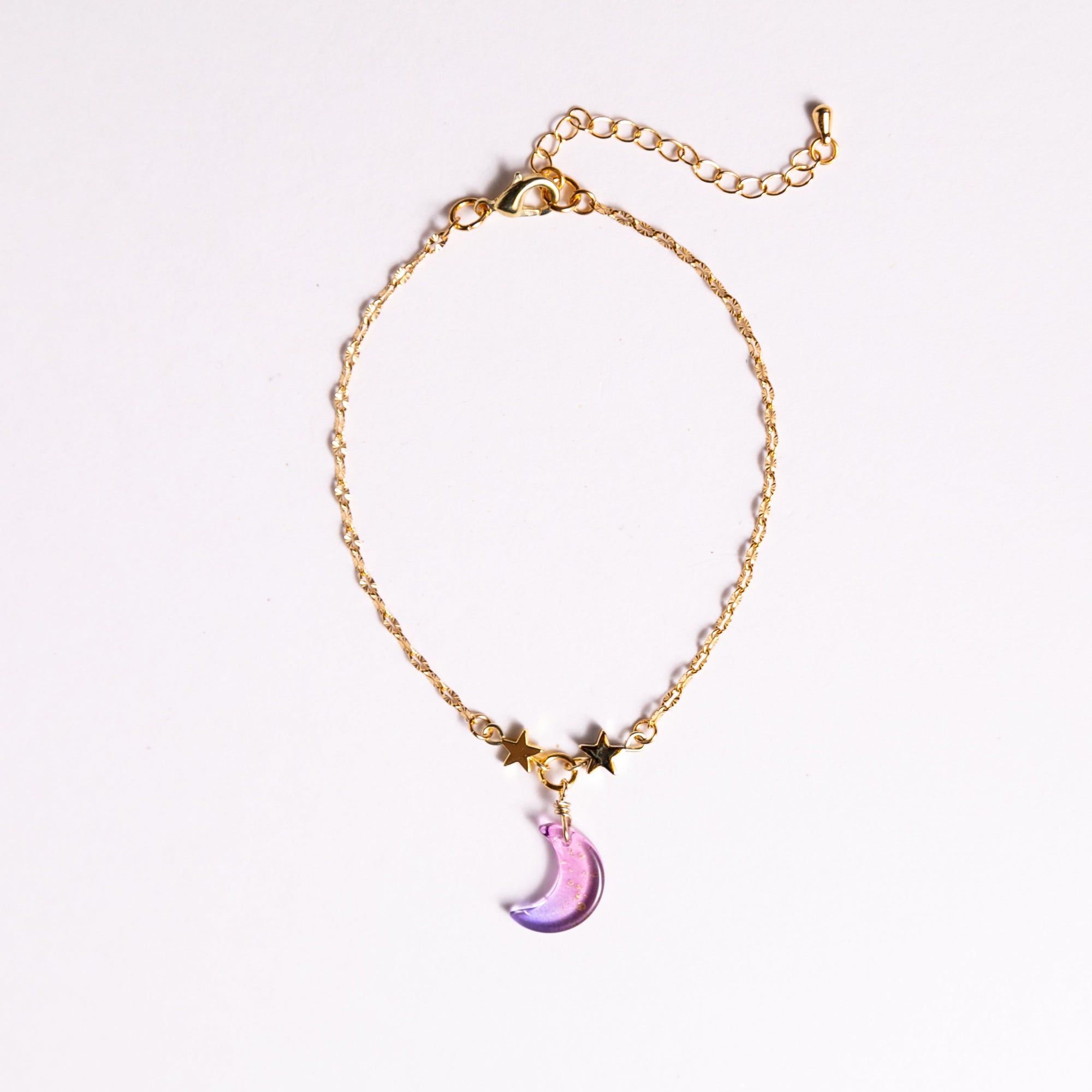 Purple Moon Anklet