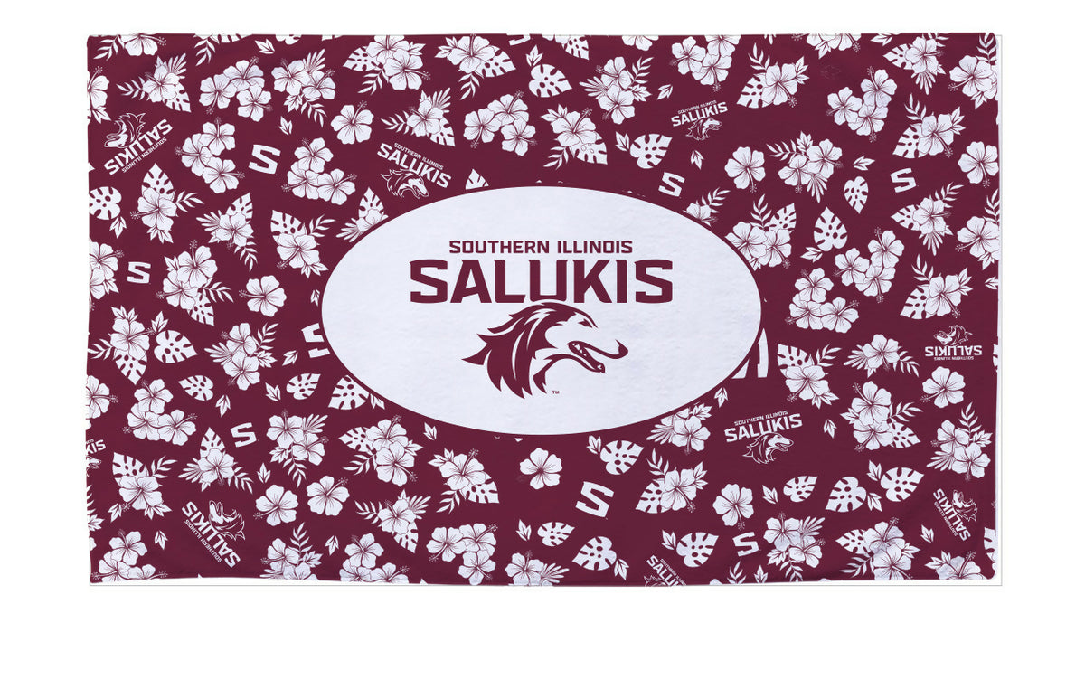 Saluki Logo Hawaiian Print Deluxe Beach Towel (PREORDER)