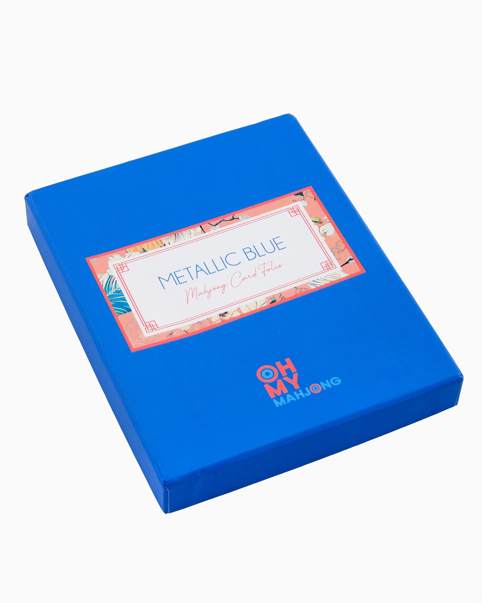 Oh My Mahjong Gift Metallic Blue Mahjong Card Folio Metallic Blue