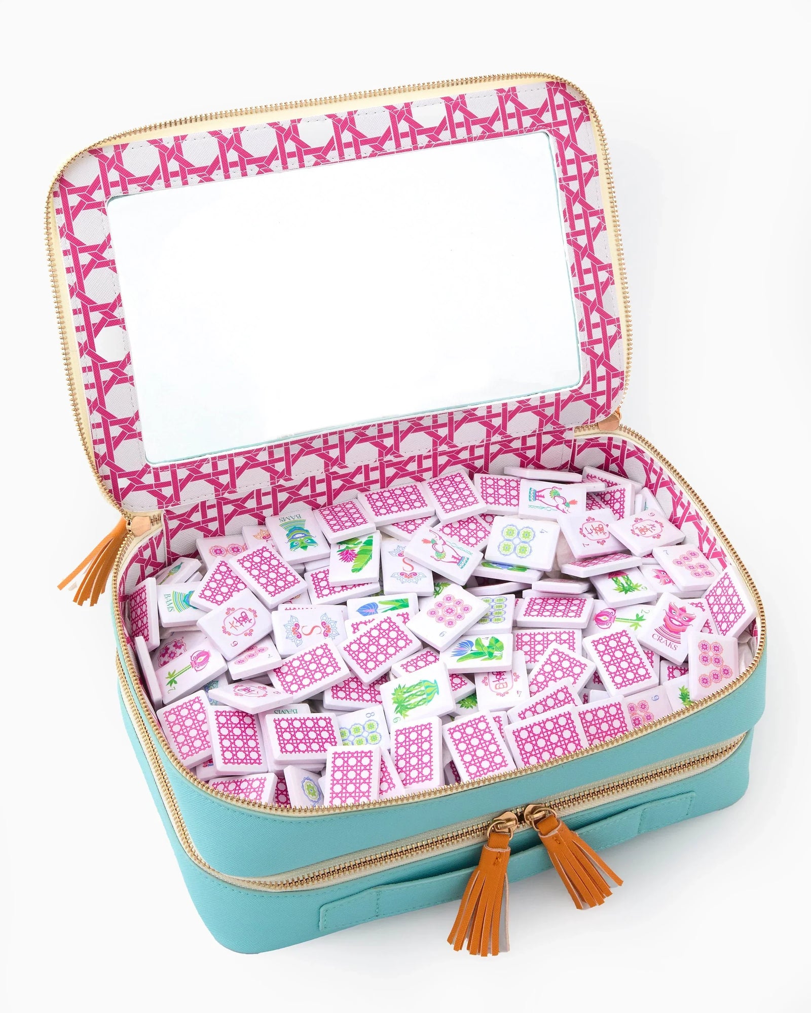 Oh My Mahjong Gifts Oh My Mahjong - Poppy Debutante Tile Travel Set Poppy Travel