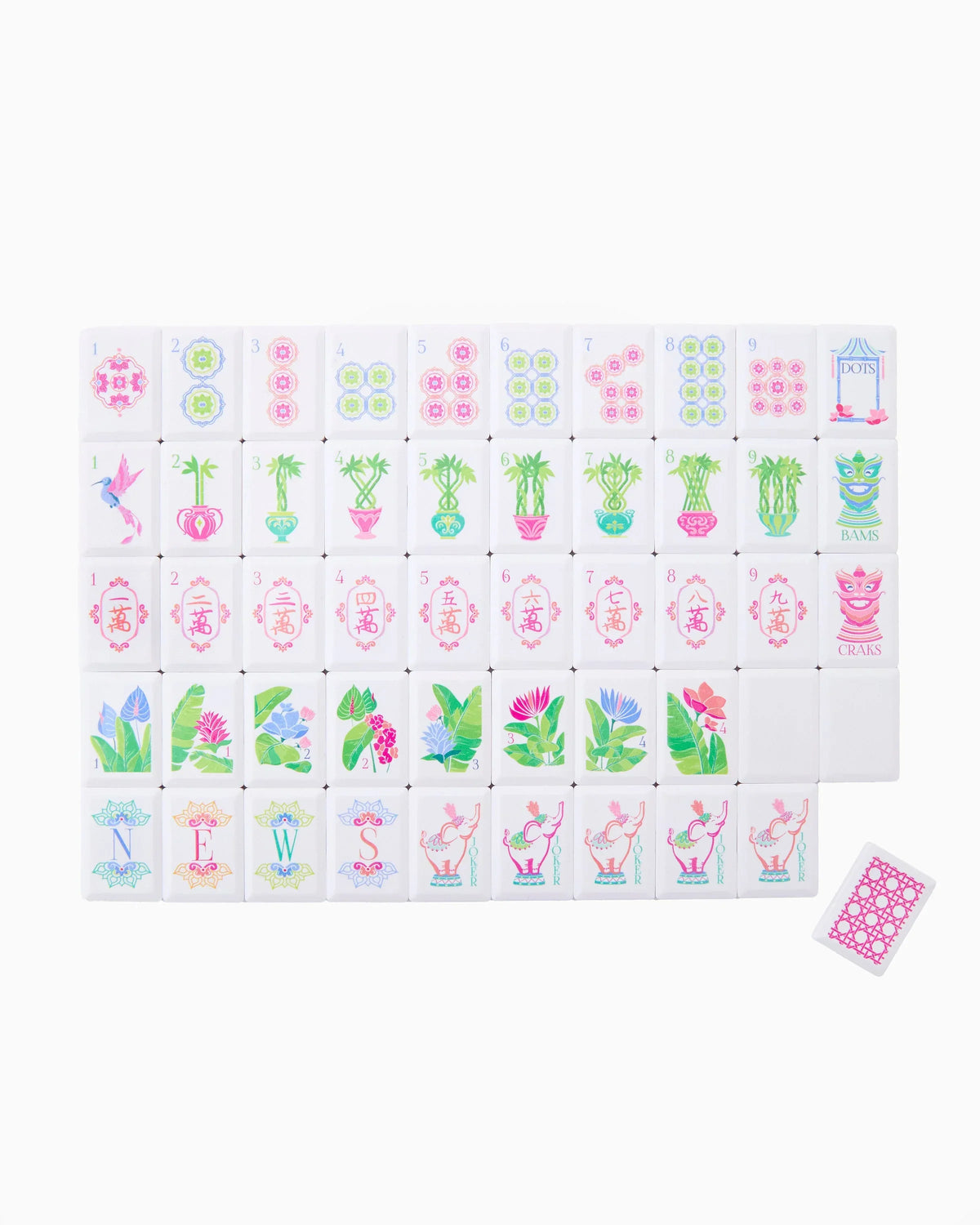 Oh My Mahjong Gifts Oh My Mahjong - Poppy Debutante Tile Travel Set Poppy Travel