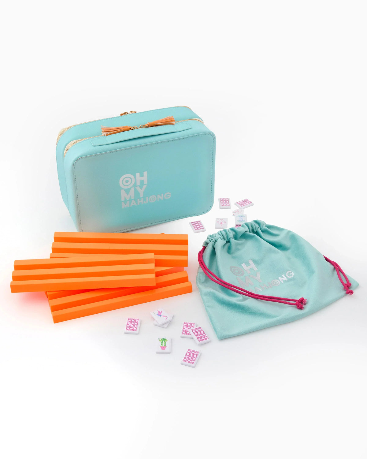 Oh My Mahjong Gifts Oh My Mahjong - Poppy Debutante Tile Travel Set Poppy Travel