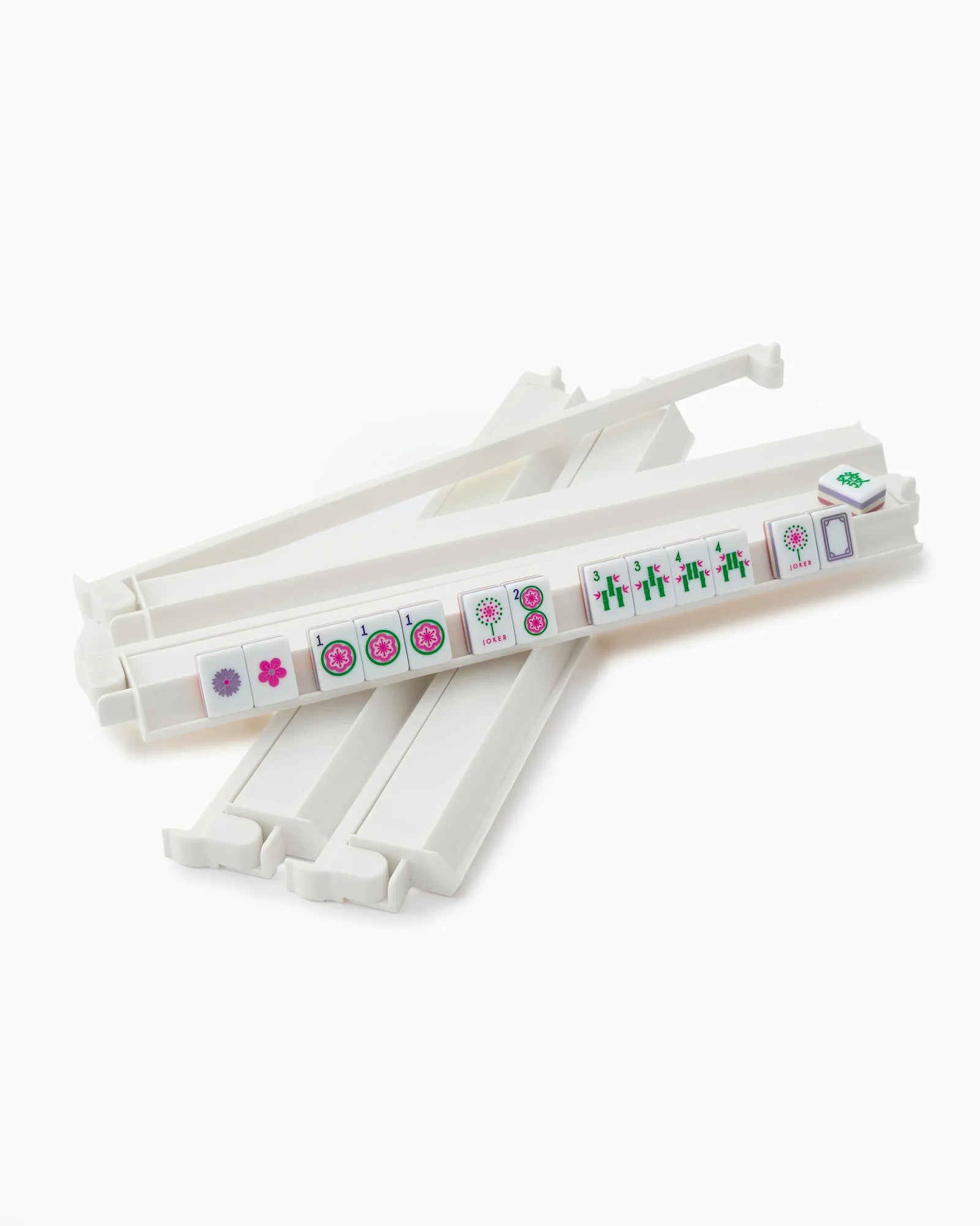 Oh My Mahjong Gifts Oh My Mahjong- Rack And Pusher Set White