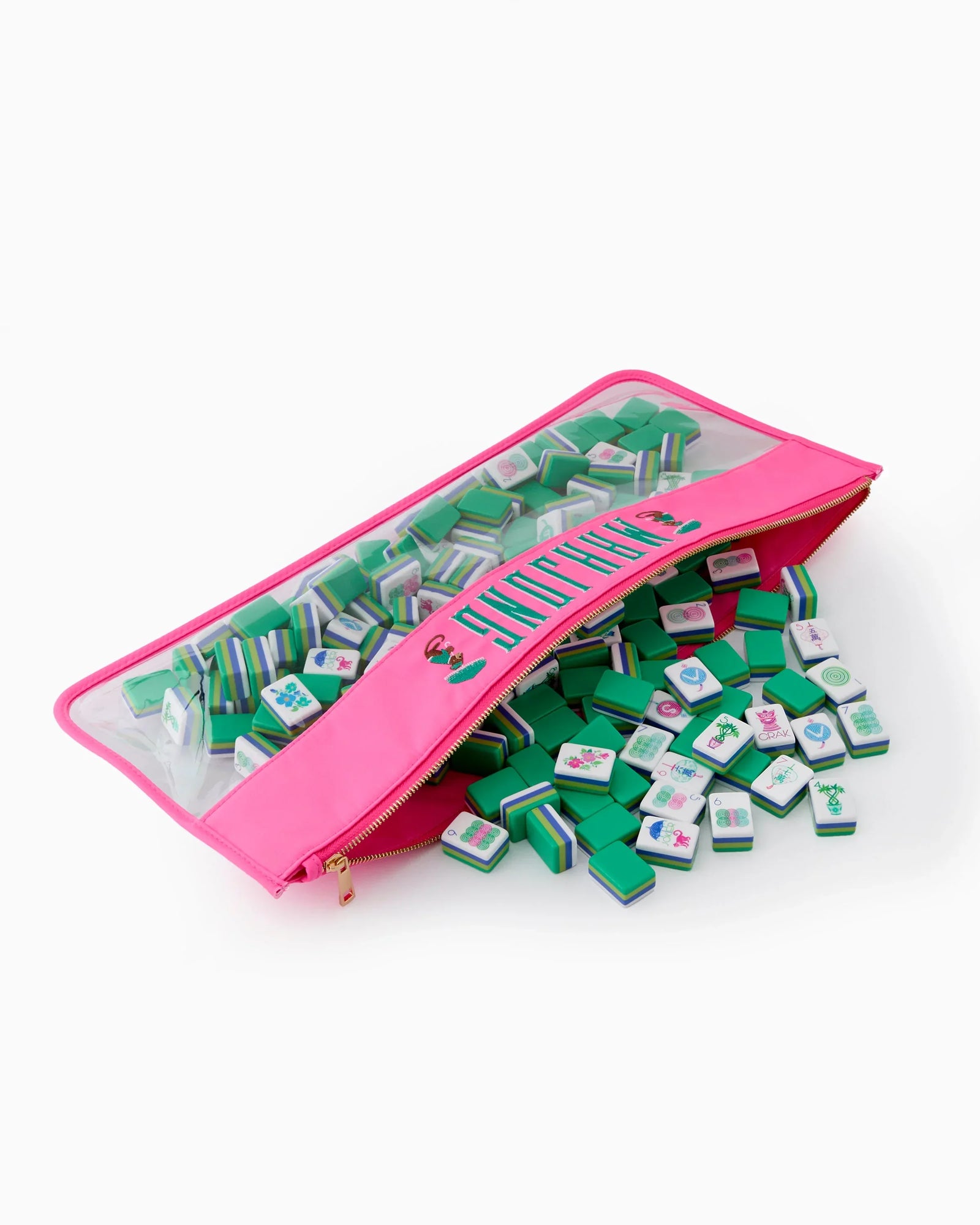 Oh My Mahjong Gift Pink Monkey Mahjong Bag Pink