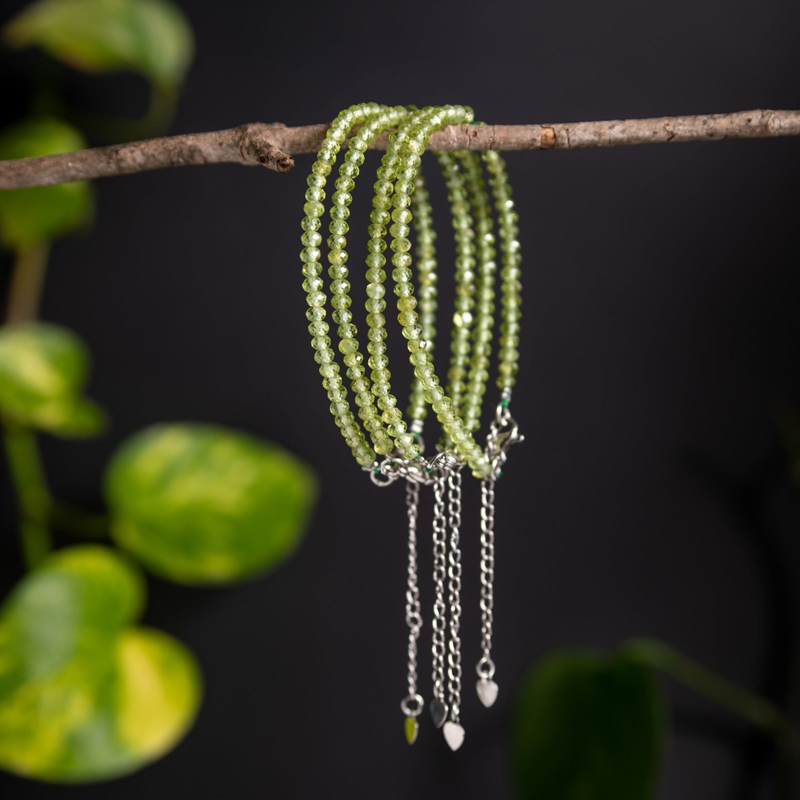 Microfaceted Peridot Bracelet