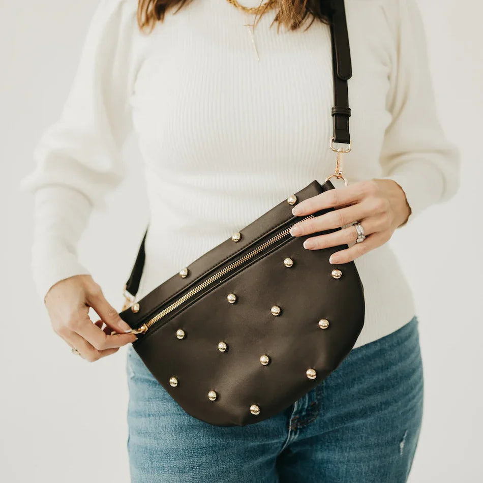 Pretty Simple Accessory Pretty Simple Chic Gold Studded Westlyn Bum Bag