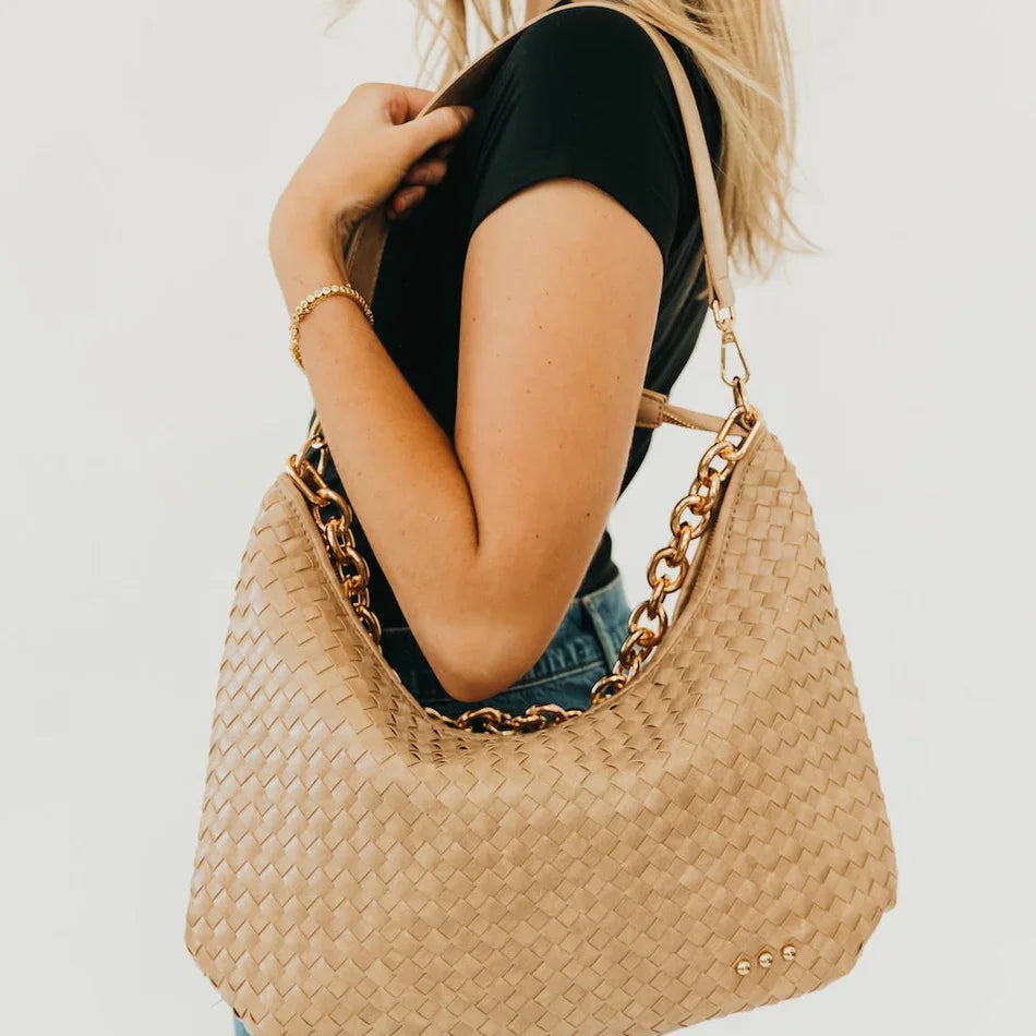 Pretty Simple Accessory Pretty Simple Sienna Slouchy Woven Shoulder Bag