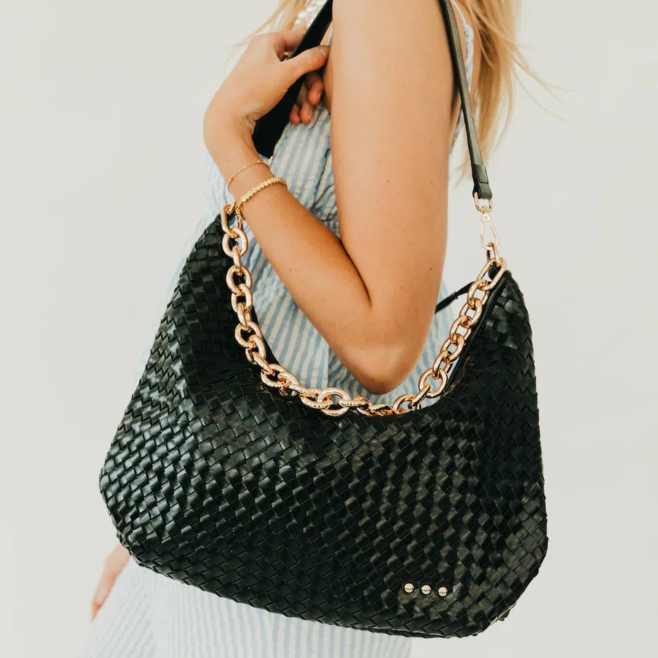 Pretty Simple Accessory Pretty Simple Sienna Slouchy Woven Shoulder Bag