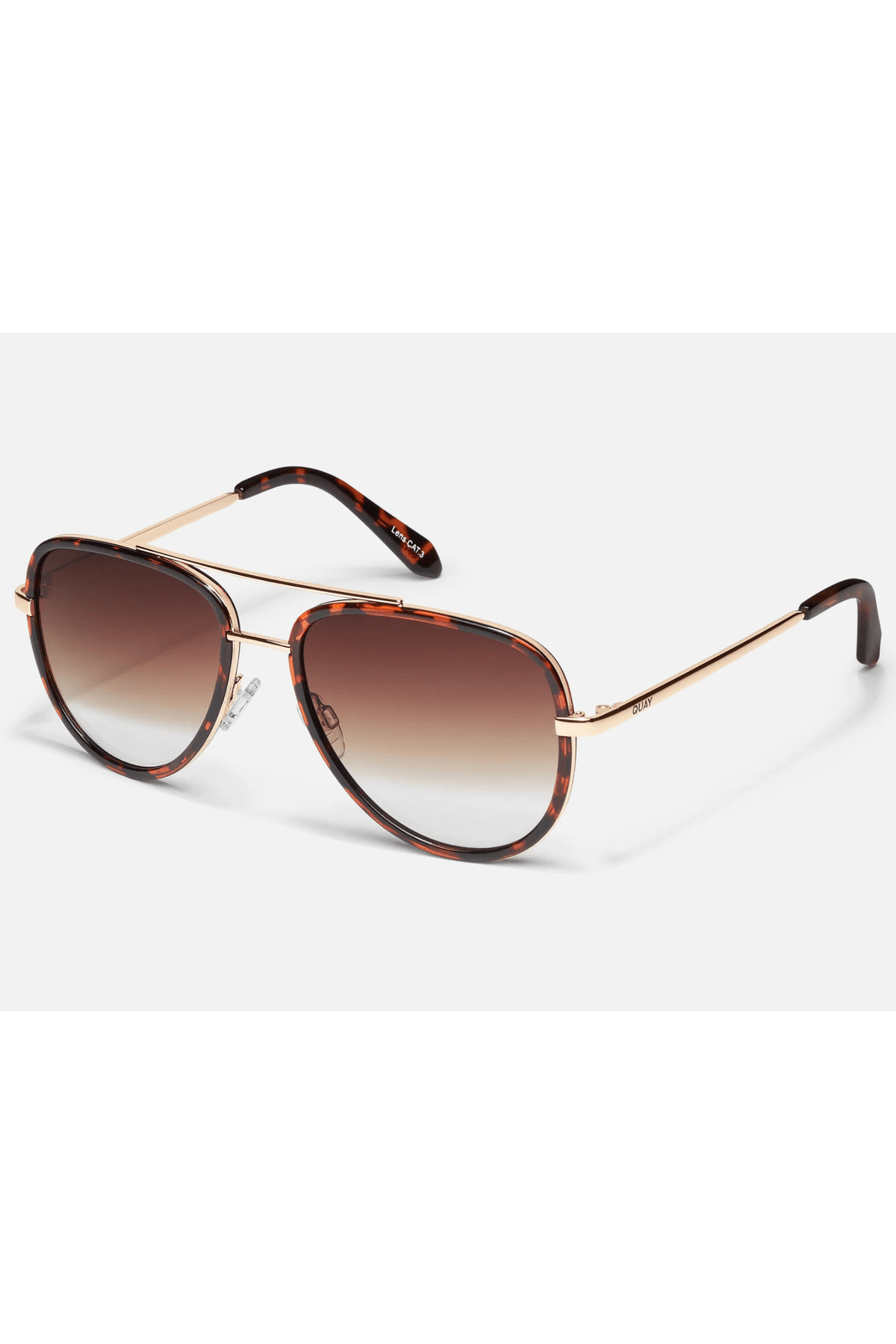 Quay All In Mini Sunglasses-- Tortoiseshell