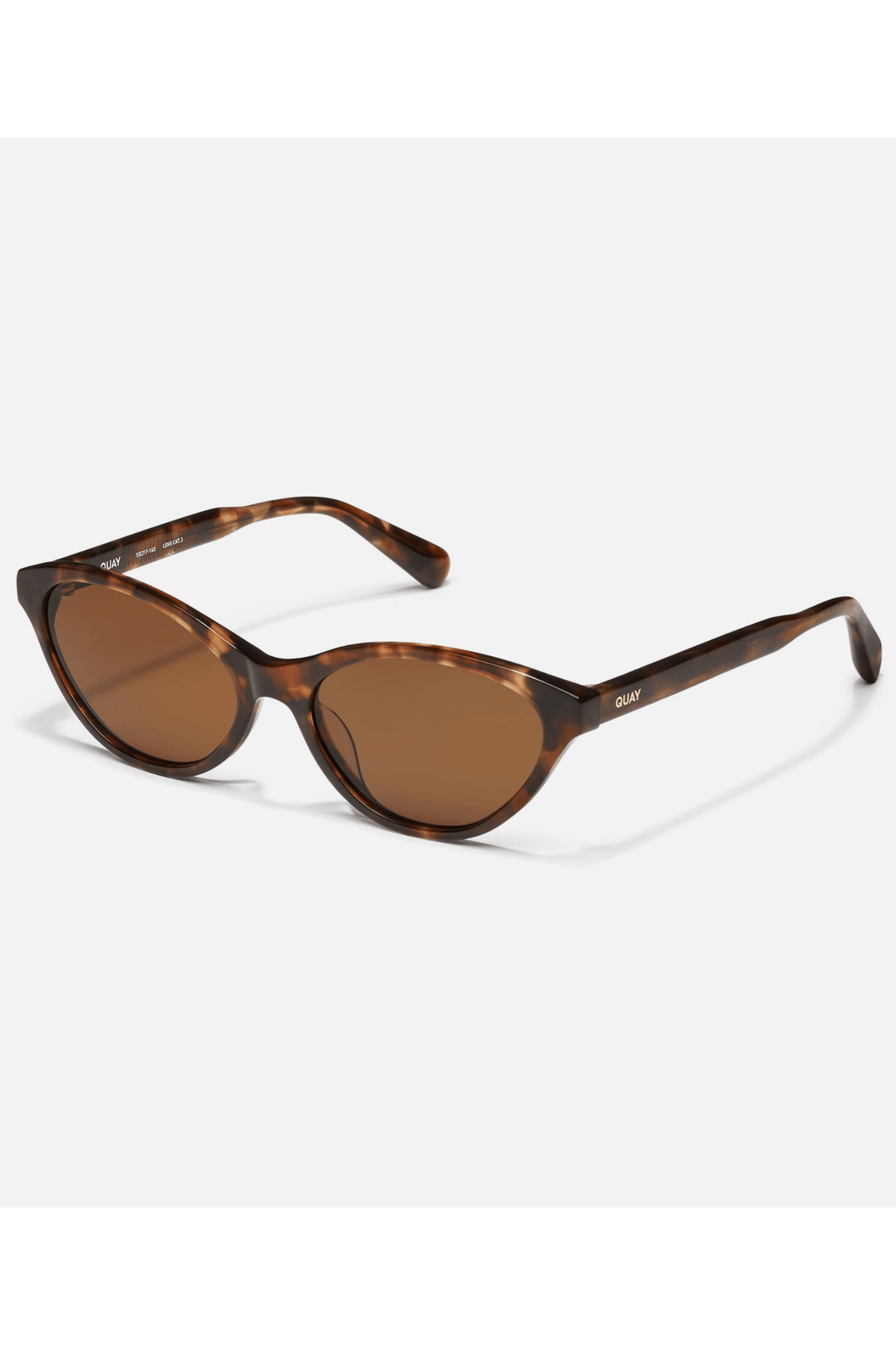 Quay Talk Nice Sunglasses-- Amber Tortoise/Brown