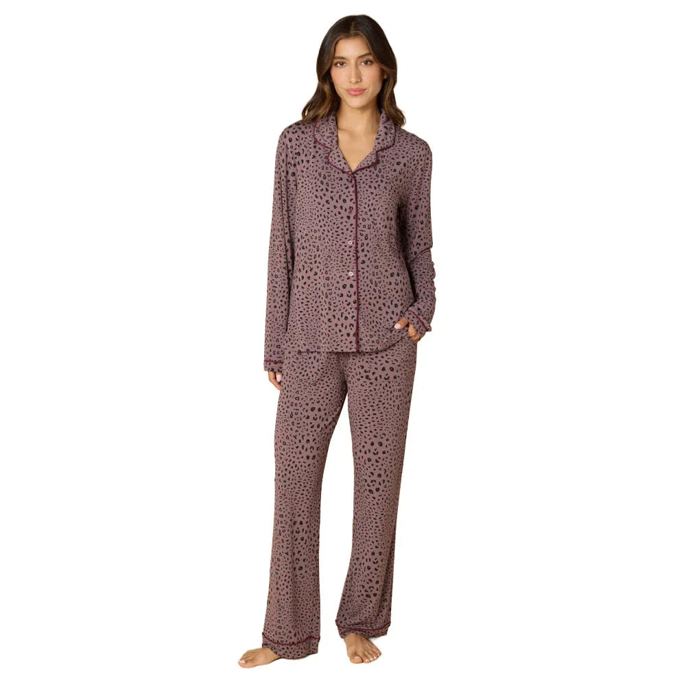 Softies Aria Sleep Soft Slim Notch Collar Pajama Set