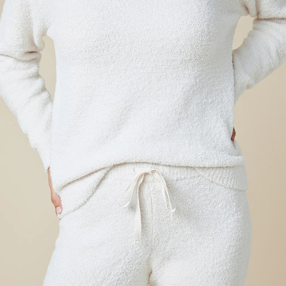 Softies Solid Marshmallow V-Neck Lounge Set