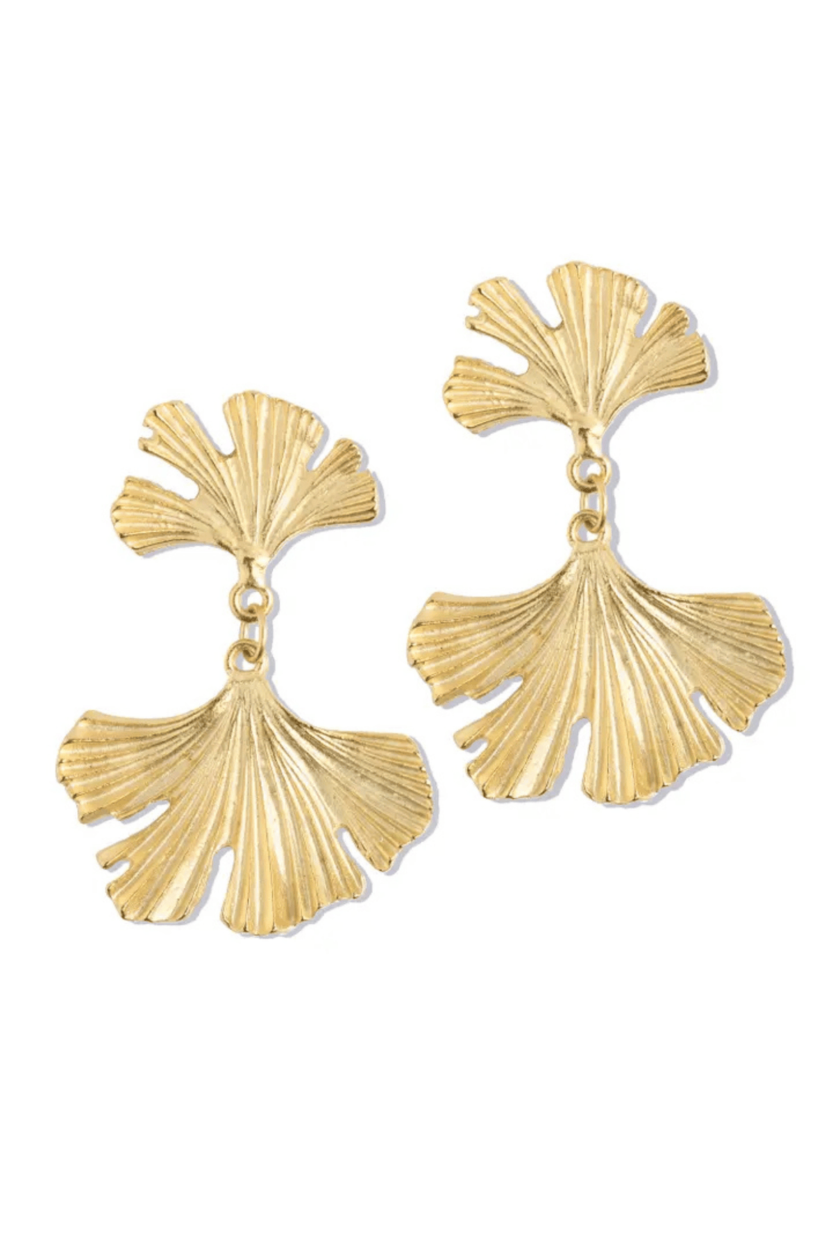 Susan Shaw Jewelry Susa Shaw Ginkgo Earrings Gold