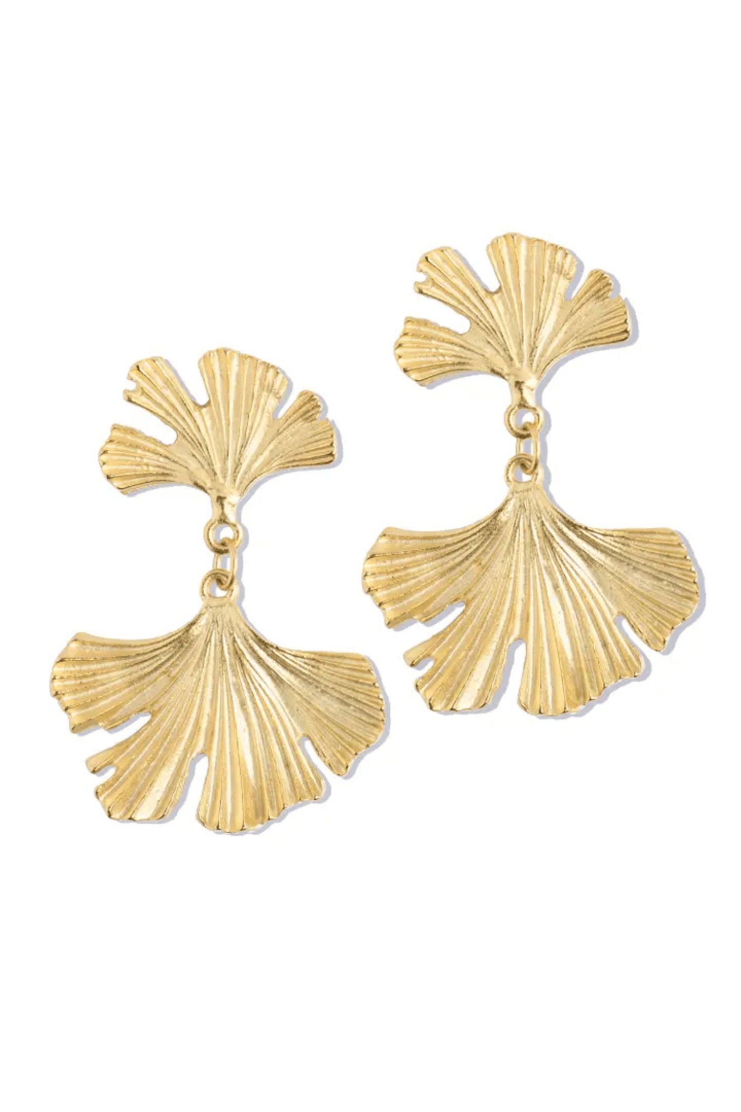 Susan Shaw Jewelry Susa Shaw Ginkgo Earrings Gold