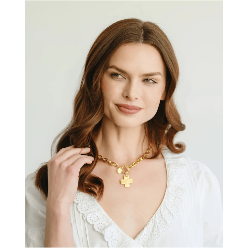 Susan Shaw Jewelry Susan Shaw Cross Toggle Necklace Gold