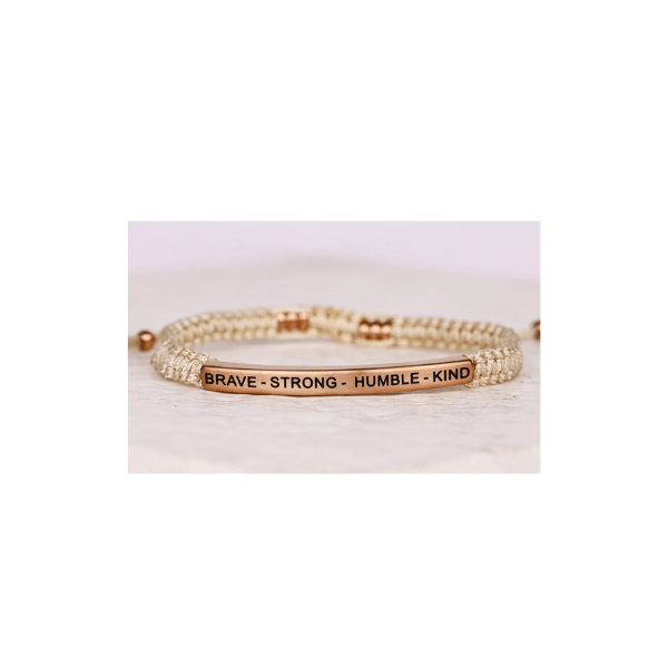 The Inspiration Co- Brave - Strong - Humble - Kind - Rope Bracelet