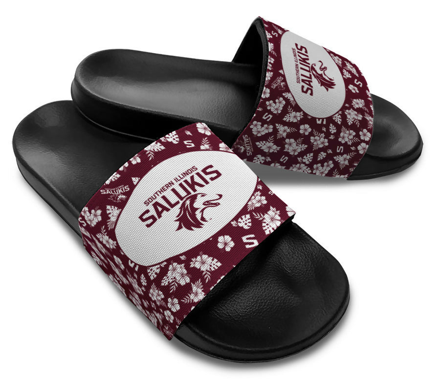 Saluki Logo Hawaiian Print Slides (PREORDER)