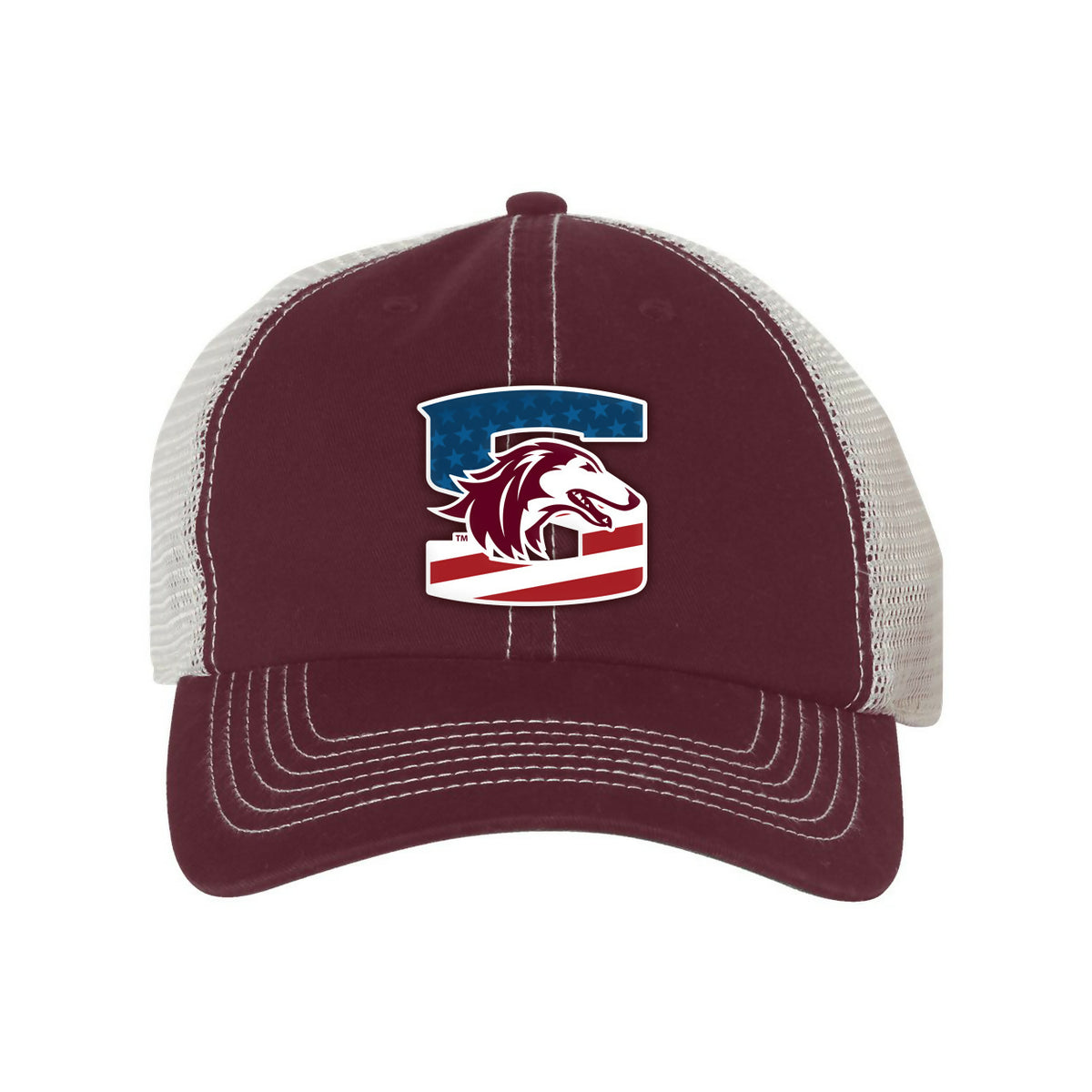 47 Brand - Maroon SIUC-USA RWB Soft Mesh Vintage Cap - Officially Licensed - Limited Availability