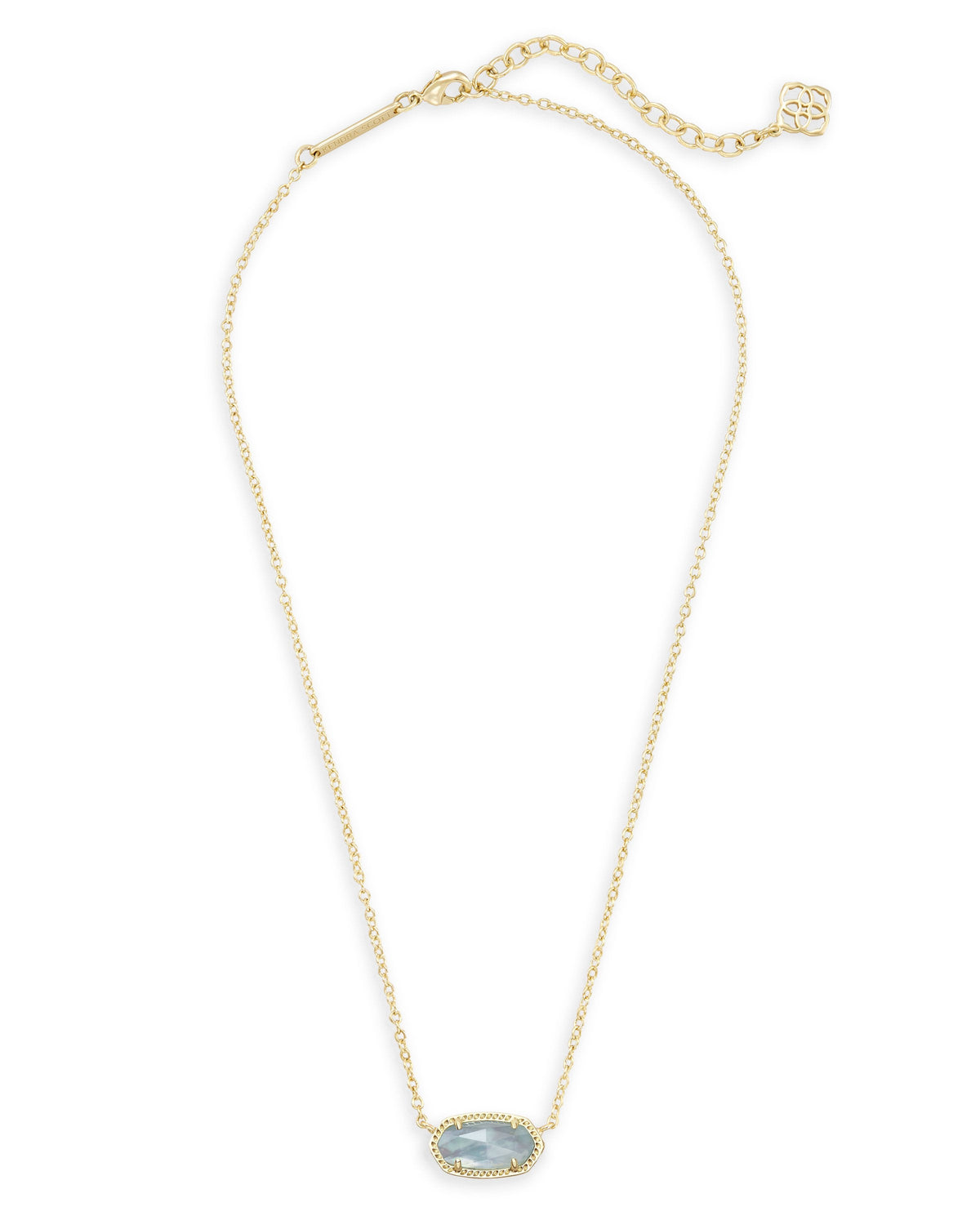 Kendra Scott Elisa Necklace-- Gold Light Blue Illusion