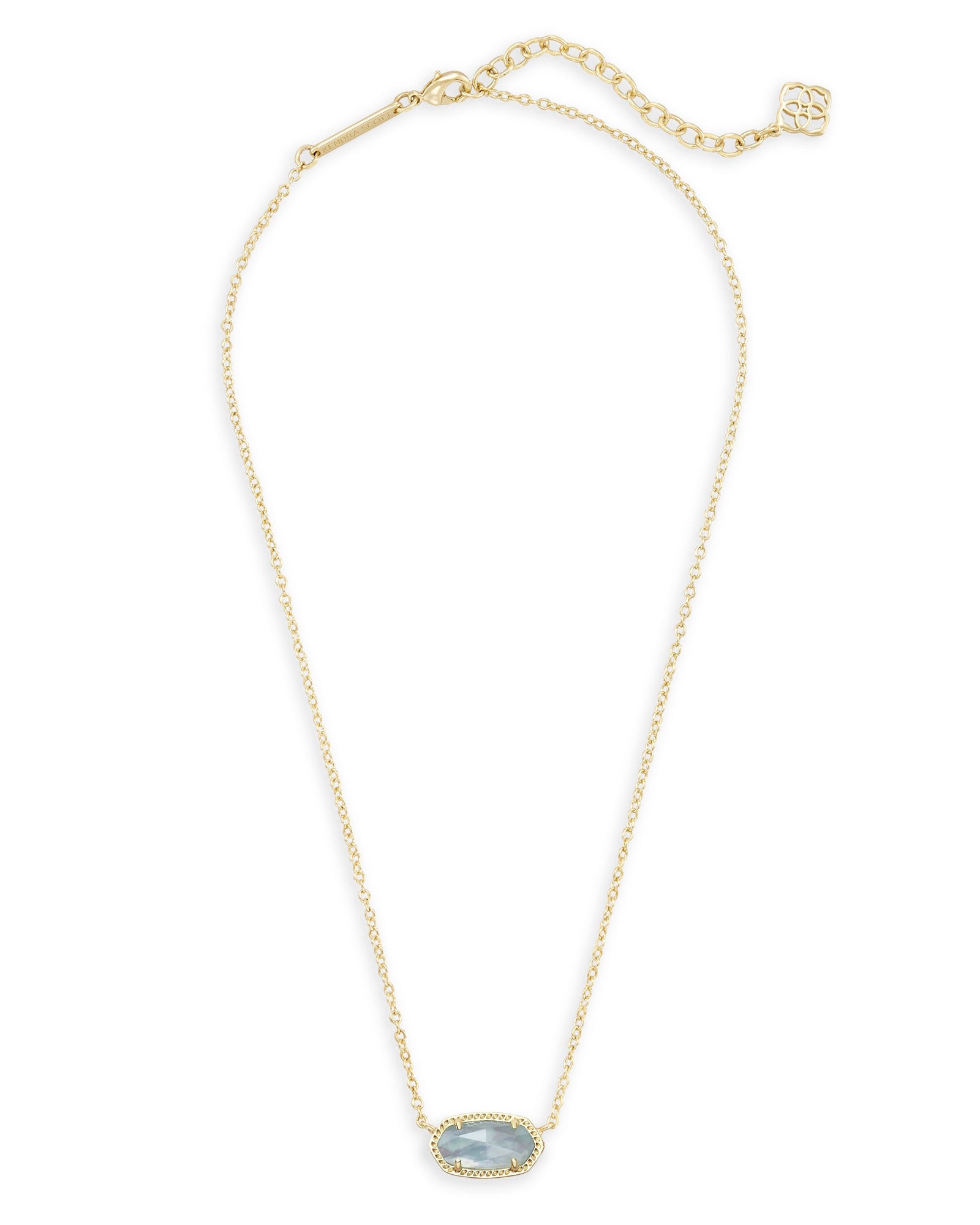 Kendra Scott Elisa Necklace-- Gold Light Blue Illusion