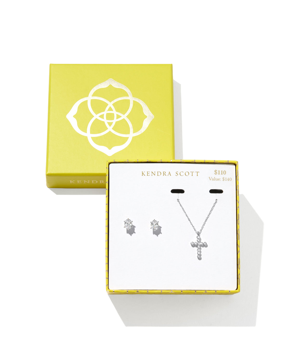Kendra Scott Cross Crystal and Caitlin Crystal Silver Gift Set
