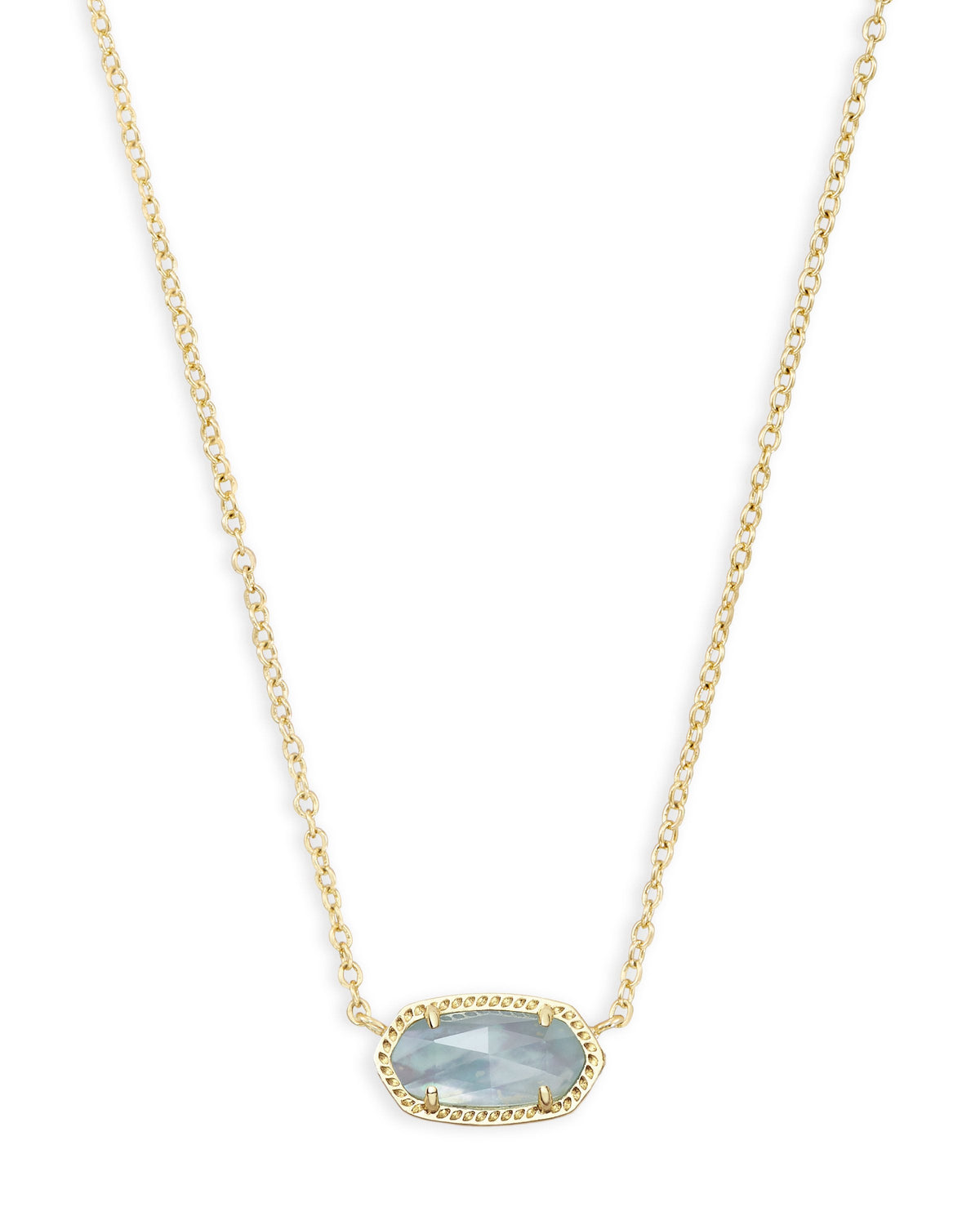 Kendra Scott Elisa Necklace-- Gold Light Blue Illusion