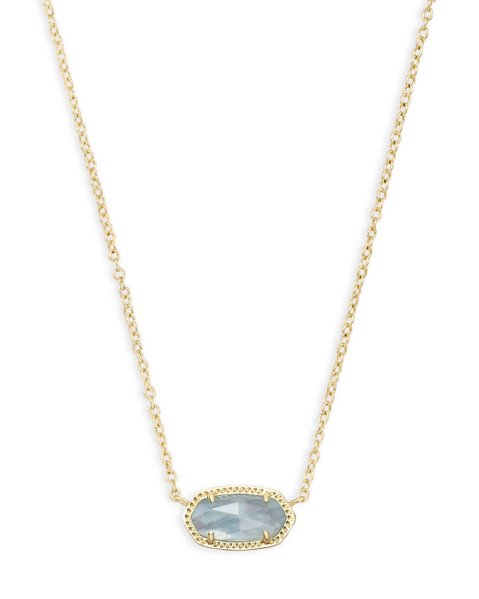 Kendra Scott Elisa Necklace-- Gold Light Blue Illusion
