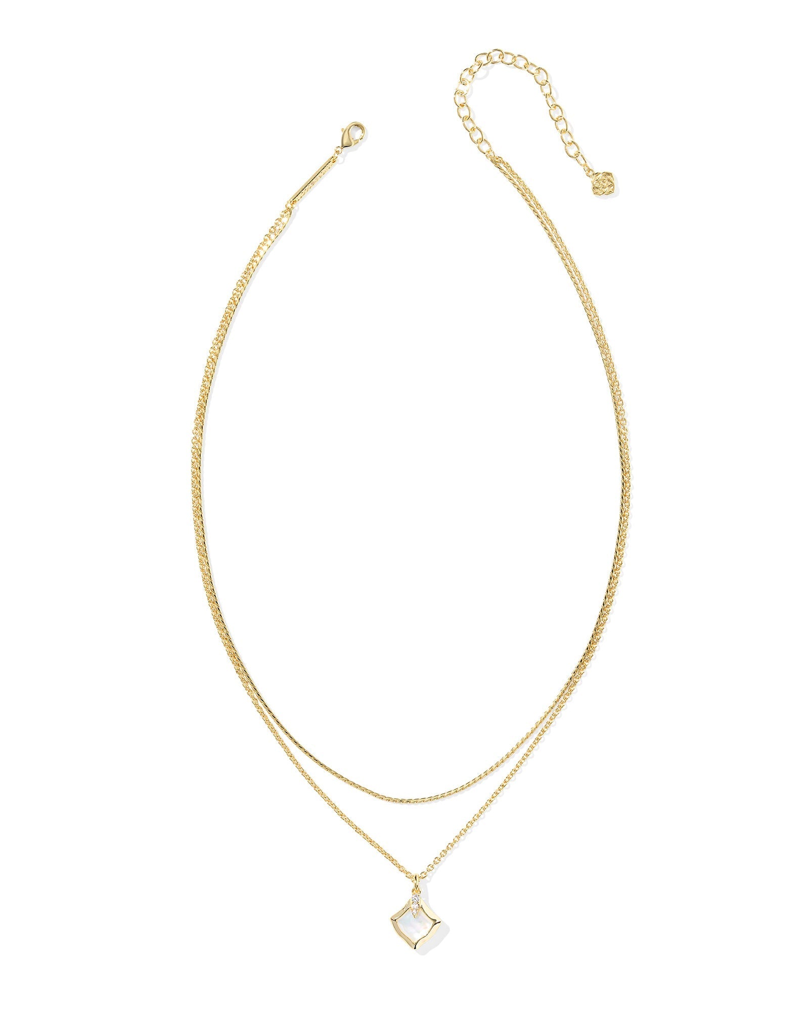 Kendra Scott Joelle Multi Strand Necklace-- Gold Ivory Mother of Pearl