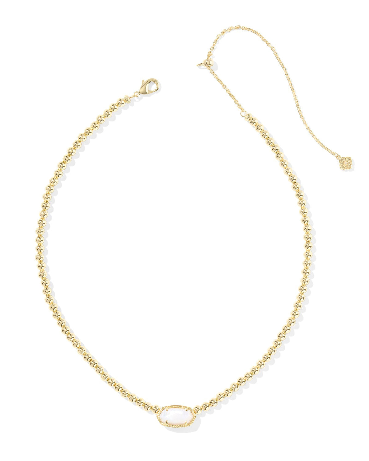Kendra Scott Elisa Beaded Necklace-- Gold Ivory Mother of Pearl