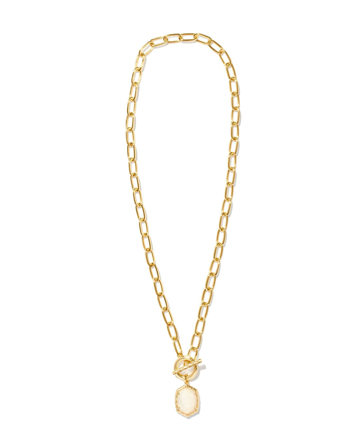 Kendra Scott Daphne Link Chain Necklace-- Gold Ivory Mother of Pearl