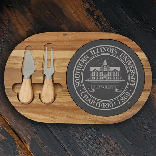 SIUC SEAL Slate Cheese Set - Officially Licensed