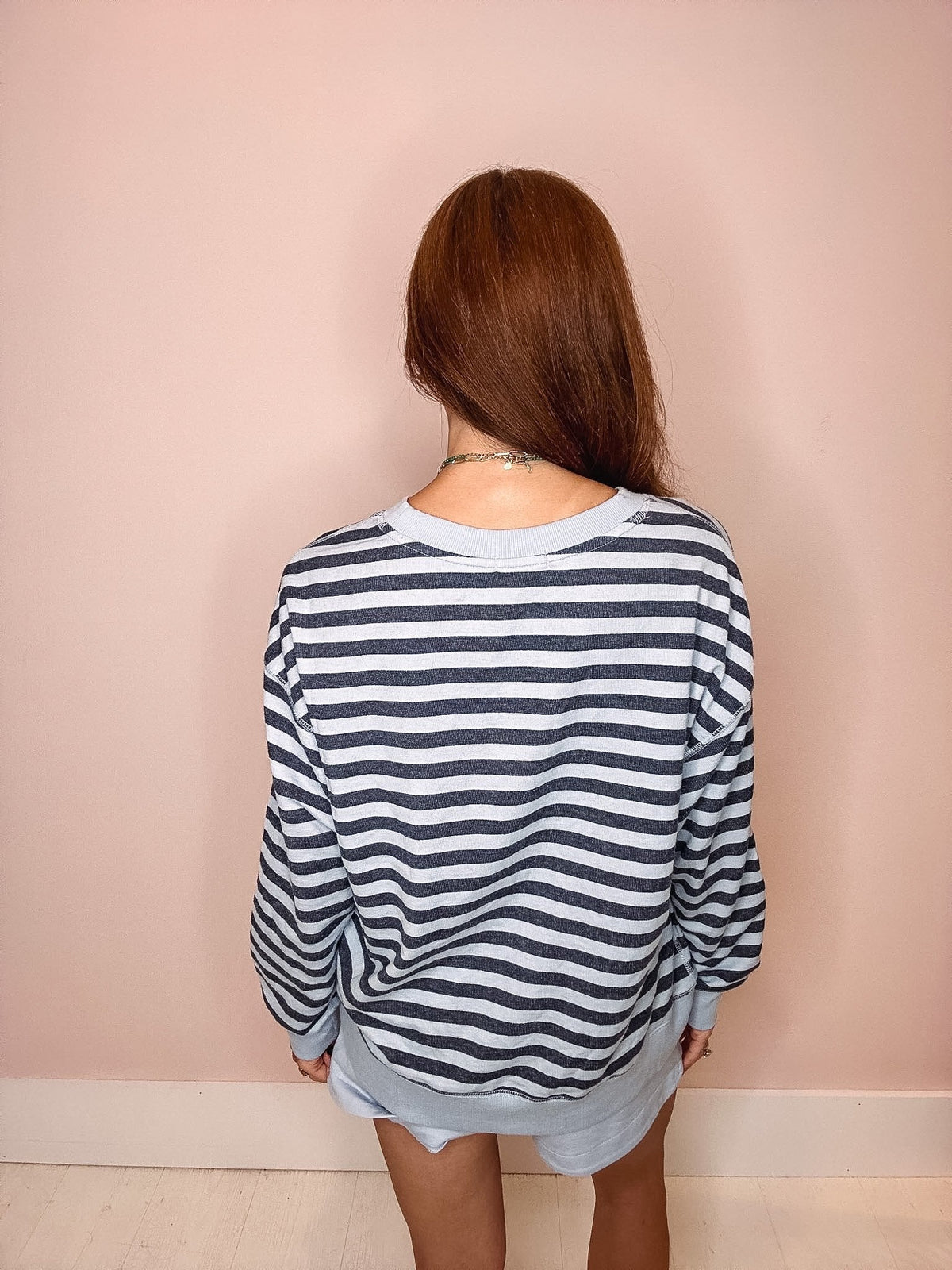 Z Supply sweatshirt Z Supply Everyday Striped Crew Pullover-- Eclipse